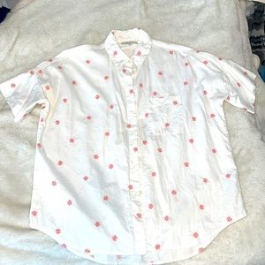Madewell Button Down w/cute flowers and cuffed sleeves !